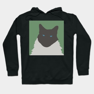 Abstract Cat on Green Hoodie